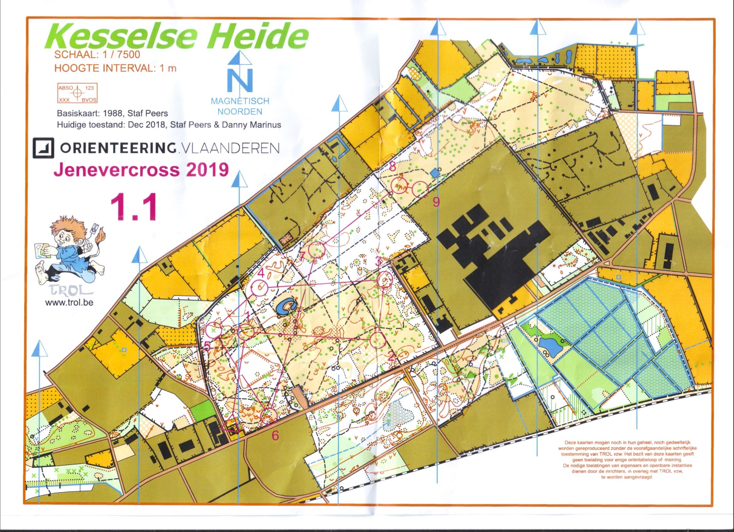 Night Orienteering Kesselse Heide deel 1 (04/01/2019)