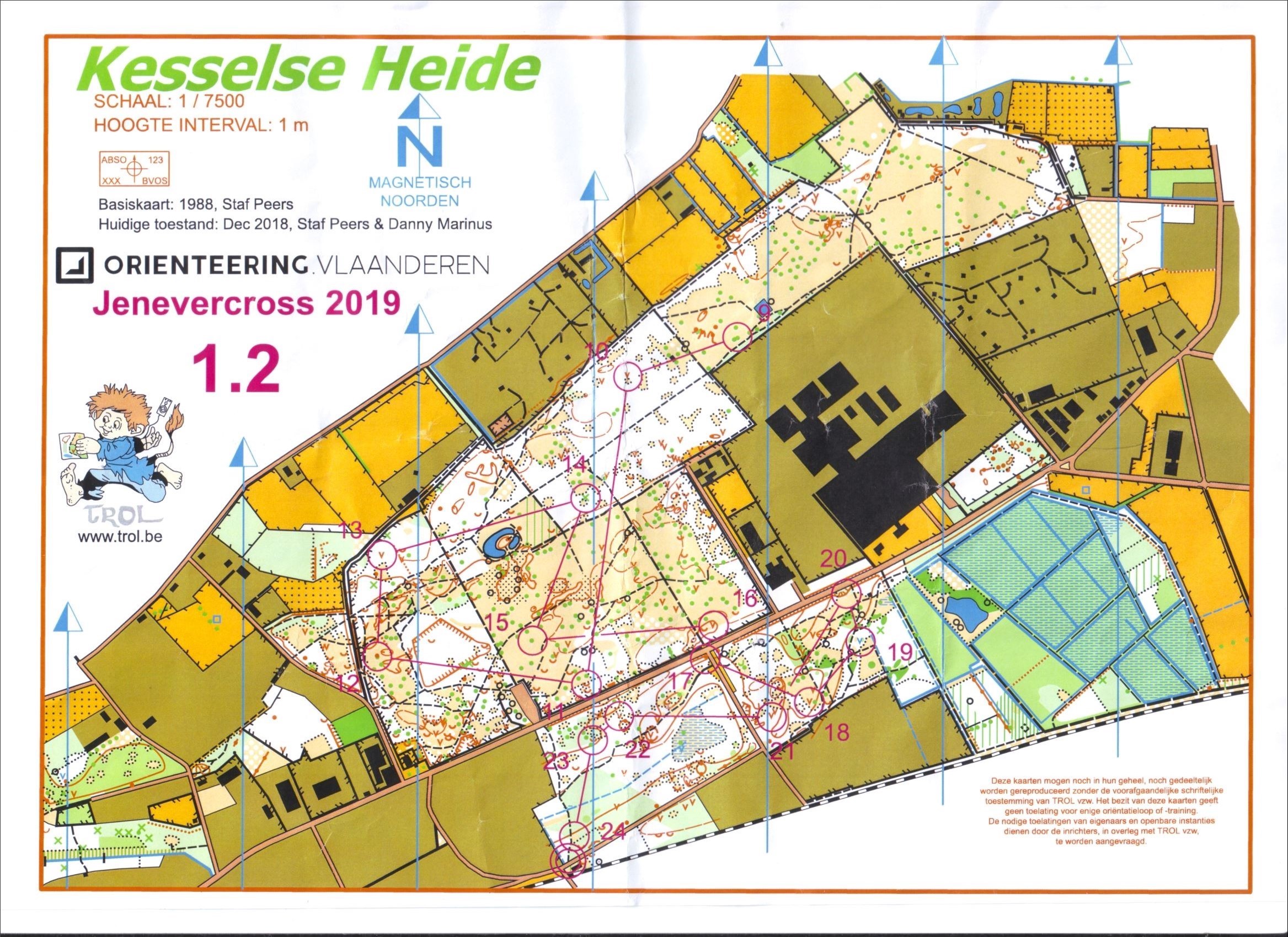 Night Orienteering Kesselse Heide deel 2 (04/01/2019)