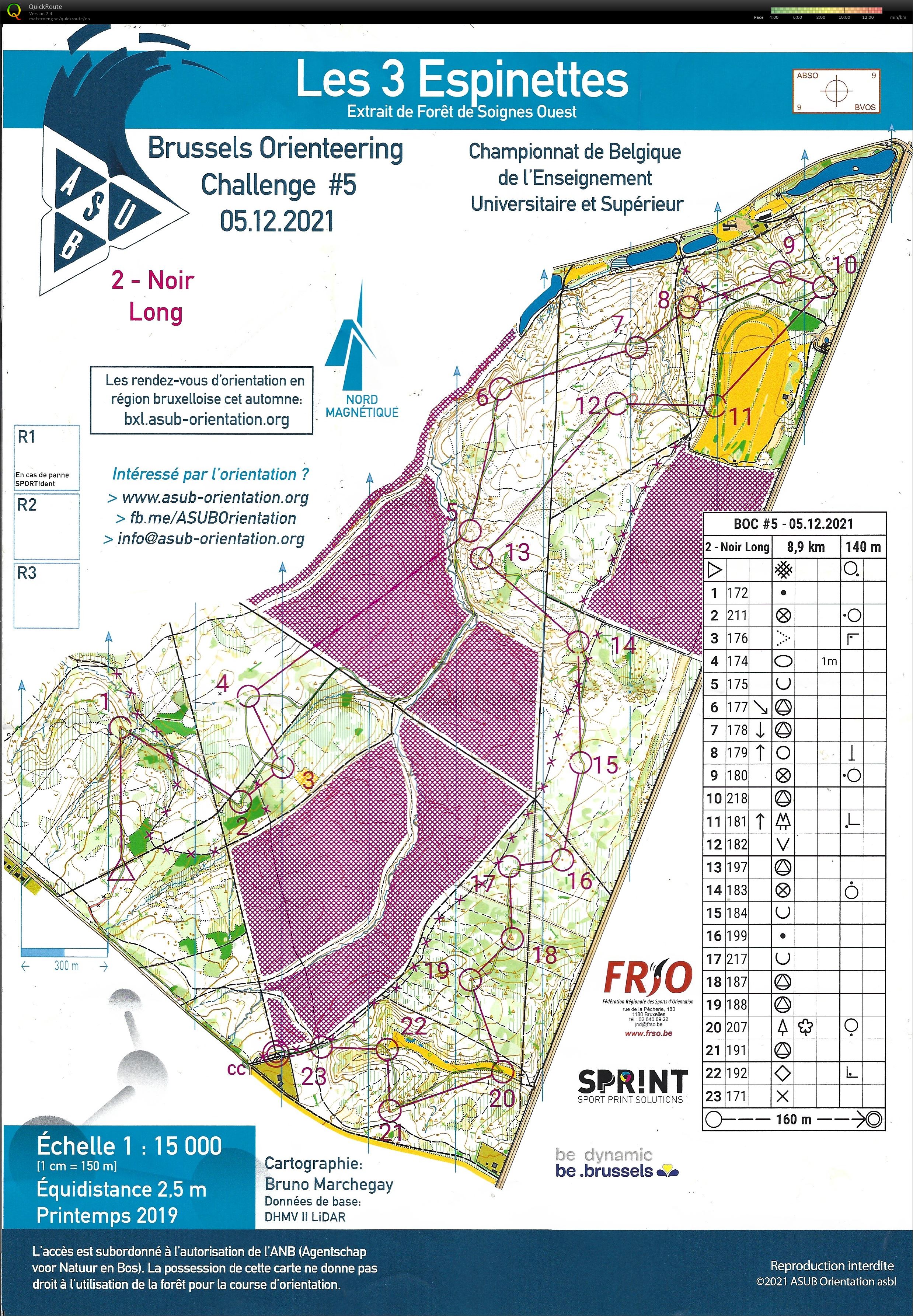 Brussels Orienteering Challenge 5 - Noir Long (05-12-2021) (08/12/2021)